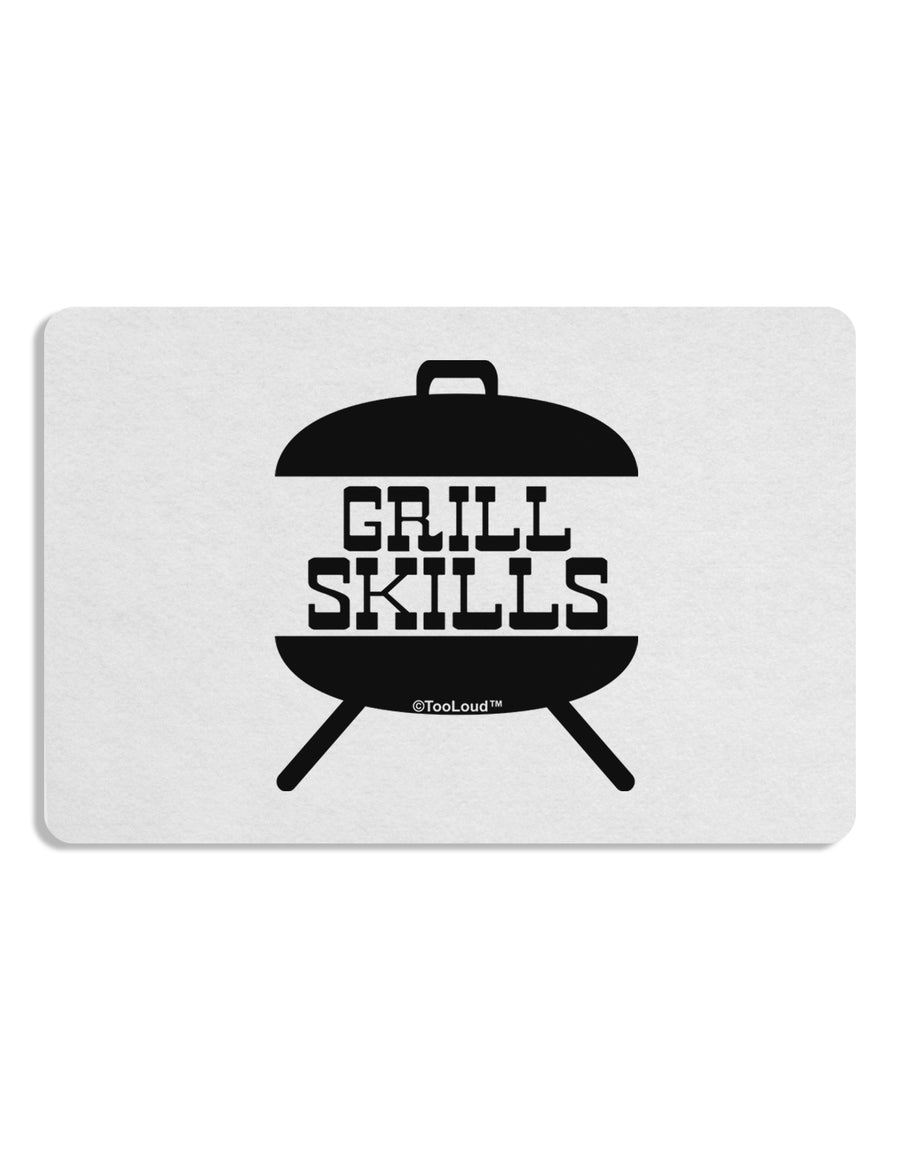 Grill Skills Grill Design 12 x 18 Placemat by TooLoud Set of 4 Placemats-Placemat-TooLoud-White-Davson Sales