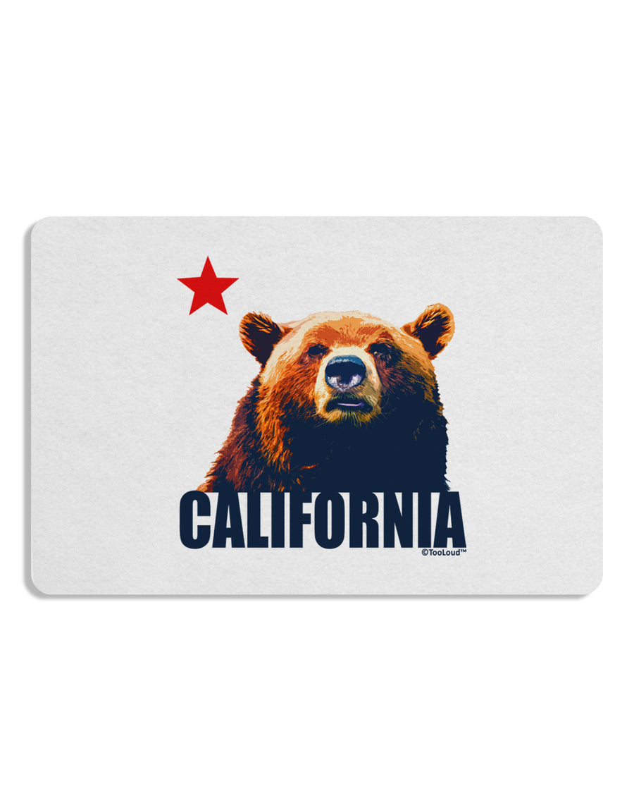 California Republic Design - Grizzly Bear and Star Placemat by TooLoud Set of 4 Placemats-Placemat-TooLoud-White-Davson Sales