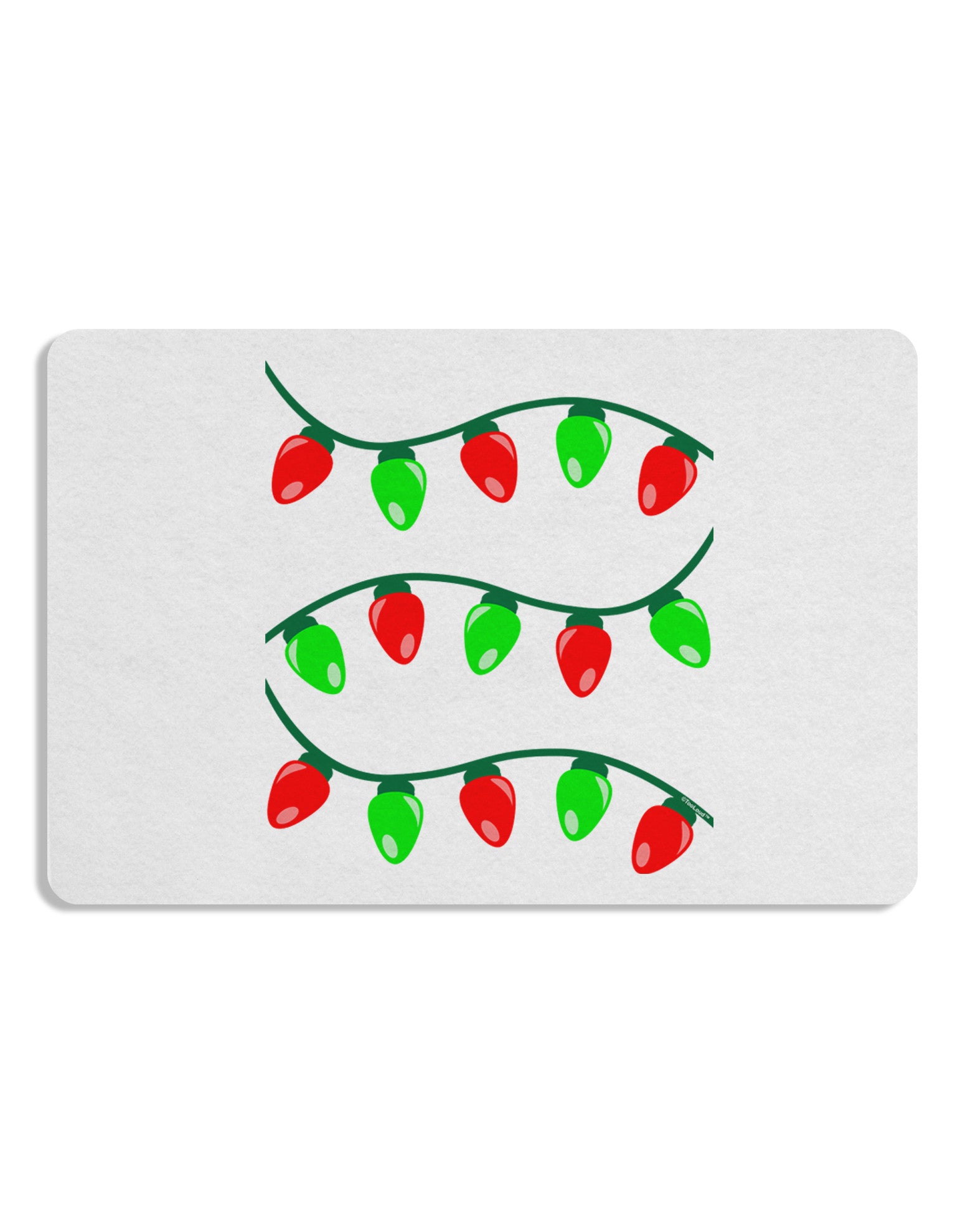 Christmas Lights Red and Green 12 x 18 Placemat Set of 4 Placemats-Placemat-TooLoud-White-Davson Sales