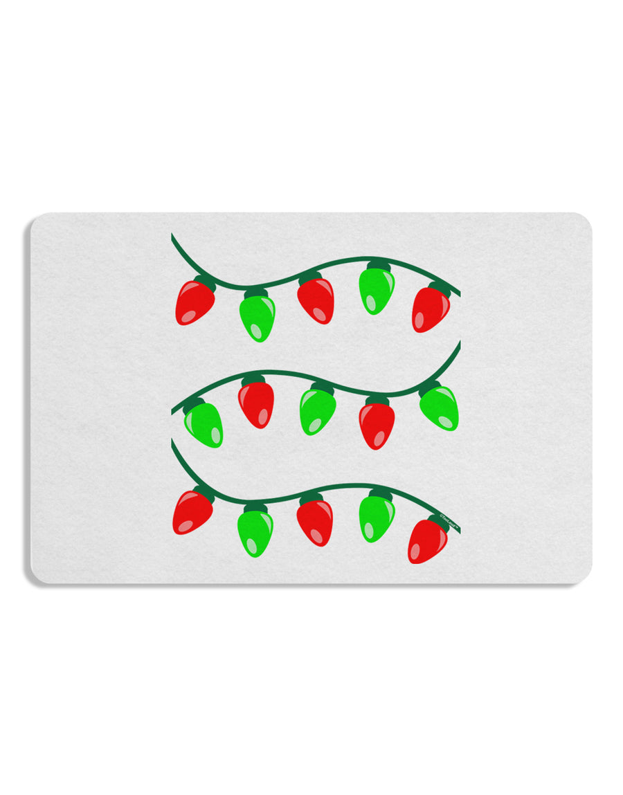 Christmas Lights Red and Green 12 x 18 Placemat Set of 4 Placemats-Placemat-TooLoud-White-Davson Sales