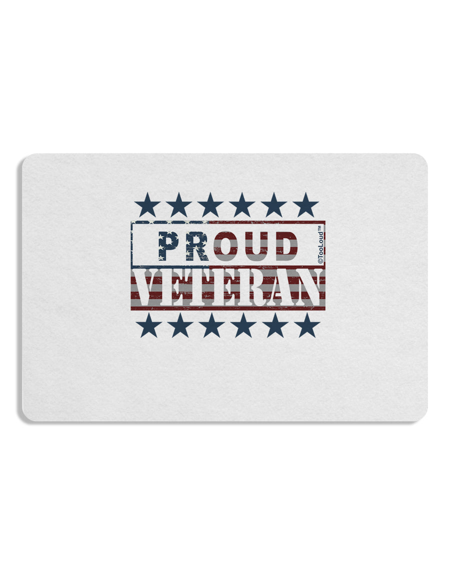 Proud Veteran Flag Placemat Set of 4 Placemats-Placemat-TooLoud-White-Davson Sales