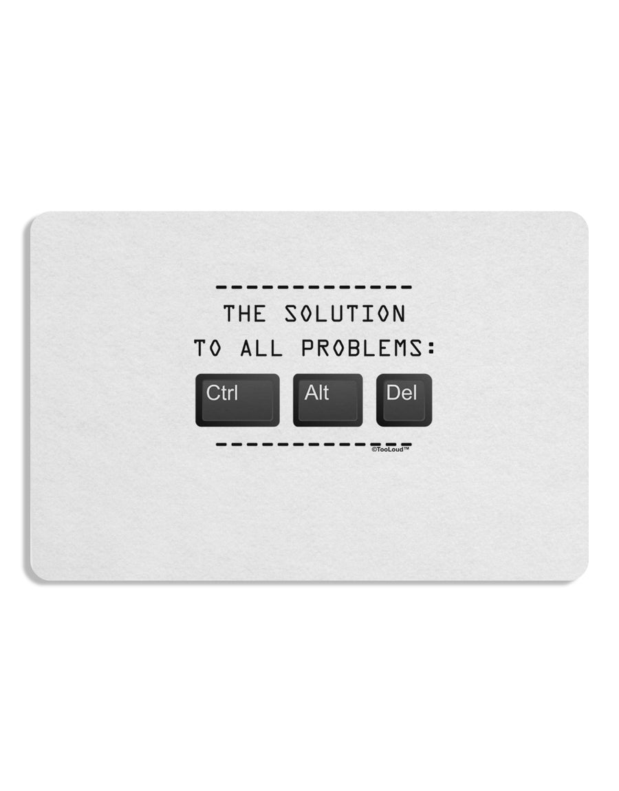 The Solution - Ctrl Alt Del Placemat Set of 4 Placemats-Placemat-TooLoud-White-Davson Sales