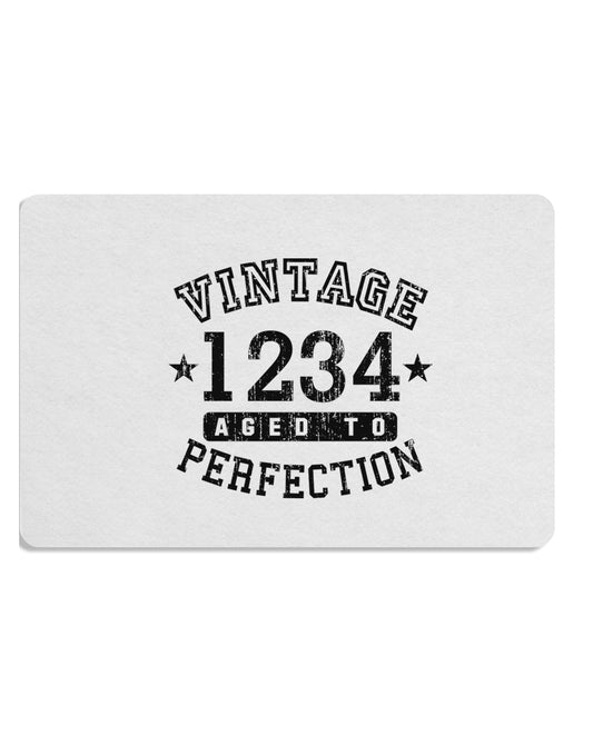 Personalized Vintage Birth Year Distressed Placemat by TooLoud Set of 4 Placemats-Placemat-TooLoud-White-Davson Sales