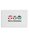 Merry Christmas Penguins See Hear Speak No Evil 12 x 18 Placemat Set of 4 Placemats-Placemat-TooLoud-White-Davson Sales