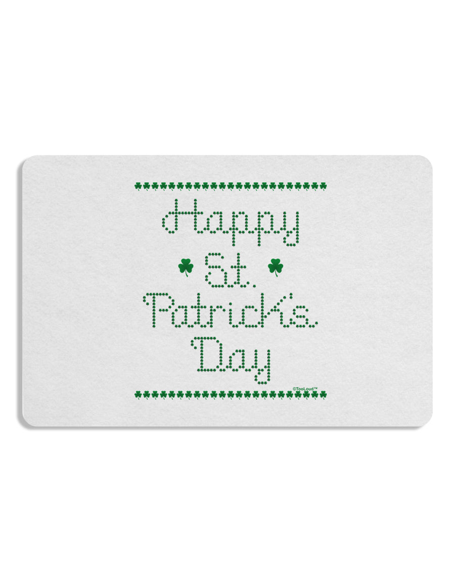 Happy St Patricks Day Clovers Placemat Set of 4 Placemats-Placemat-TooLoud-White-Davson Sales