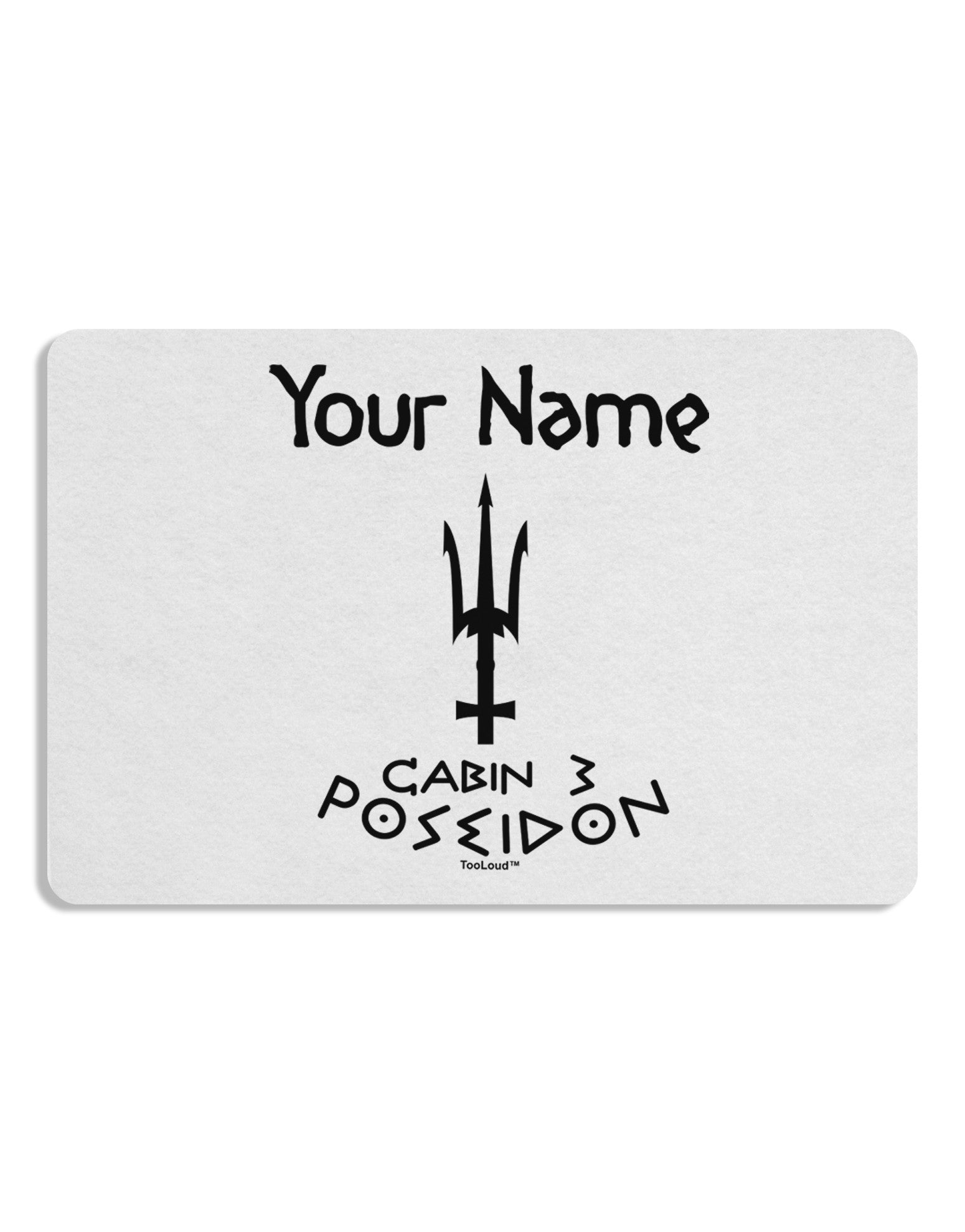 Personalized Cabin 3 Poseidon Placemat Set of 4 Placemats-Placemat-TooLoud-White-Davson Sales
