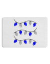 Hanukkah Lights Blue and Silver 12 x 18 Placemat Set of 4 Placemats-Placemat-TooLoud-White-Davson Sales