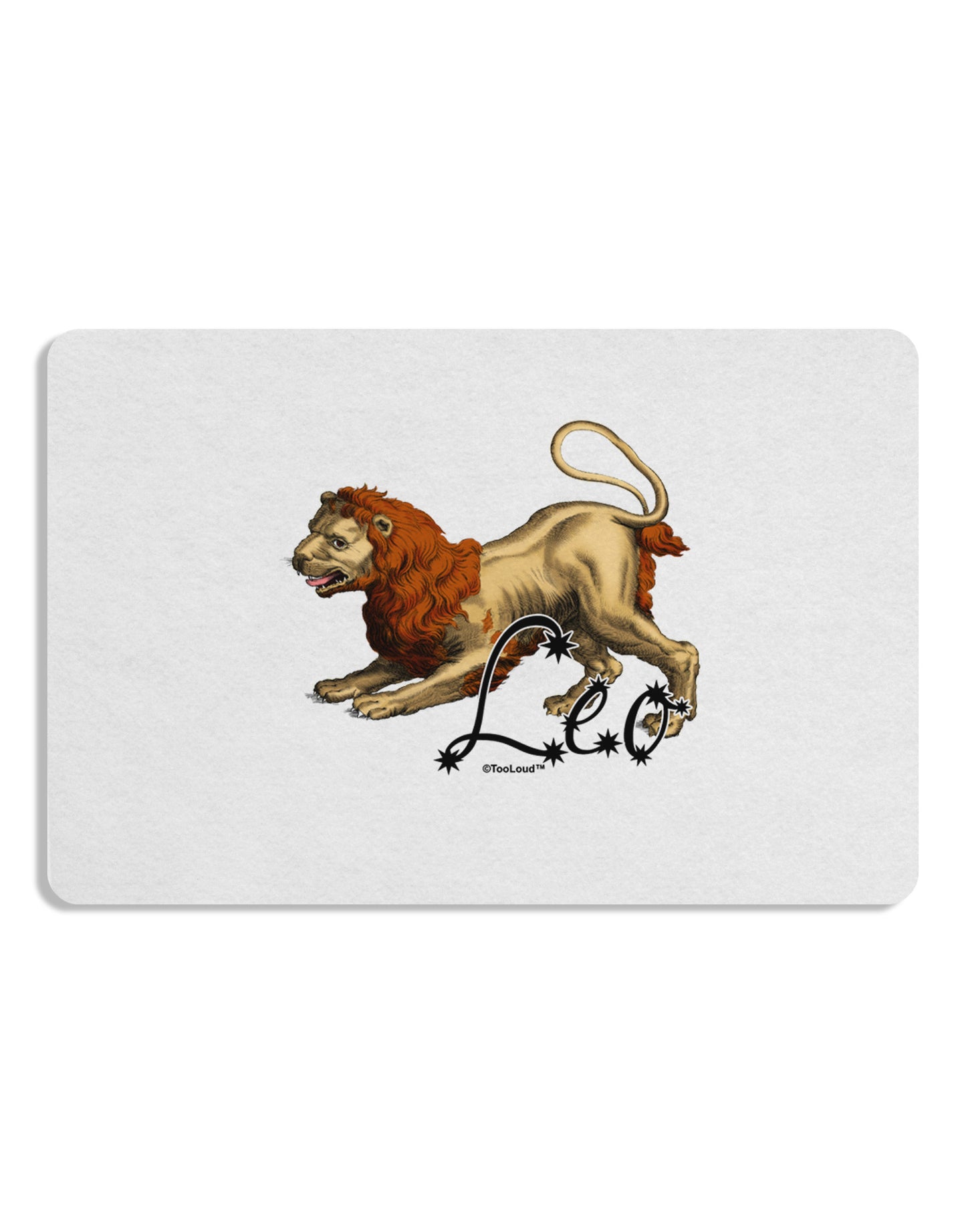 Leo Color Illustration Placemat Set of 4 Placemats-Placemat-TooLoud-White-Davson Sales