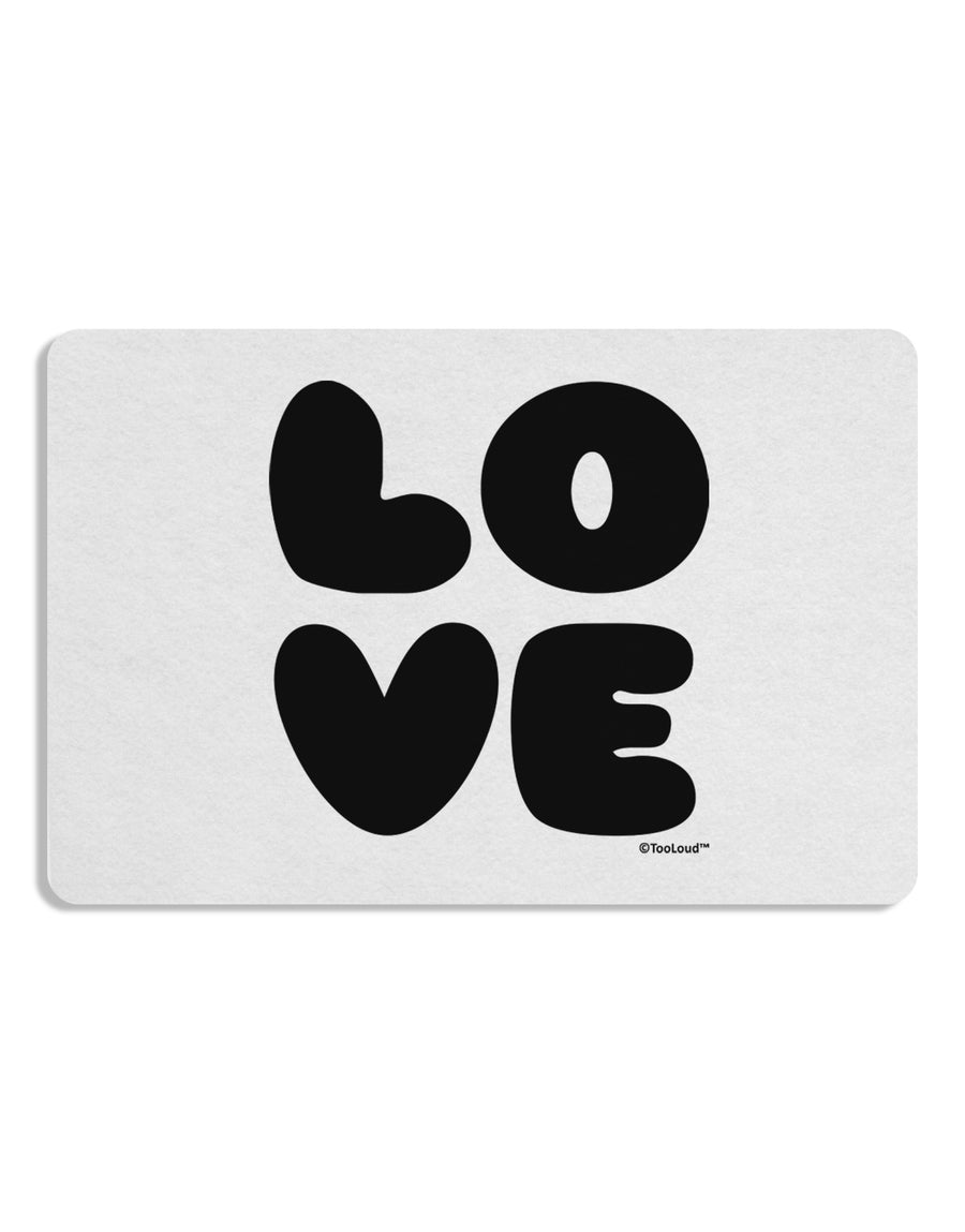 LOVE Text Placemat by TooLoud Set of 4 Placemats-Placemat-TooLoud-White-Davson Sales