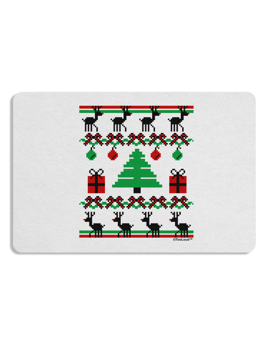 Tree with Gifts Ugly Christmas Sweater Placemat Set of 4 Placemats-Placemat-TooLoud-White-Davson Sales