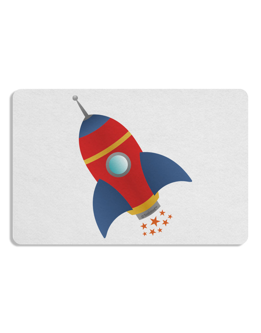 Space Rocket Ship and Stars Placemat by TooLoud Set of 4 Placemats-Placemat-TooLoud-White-Davson Sales