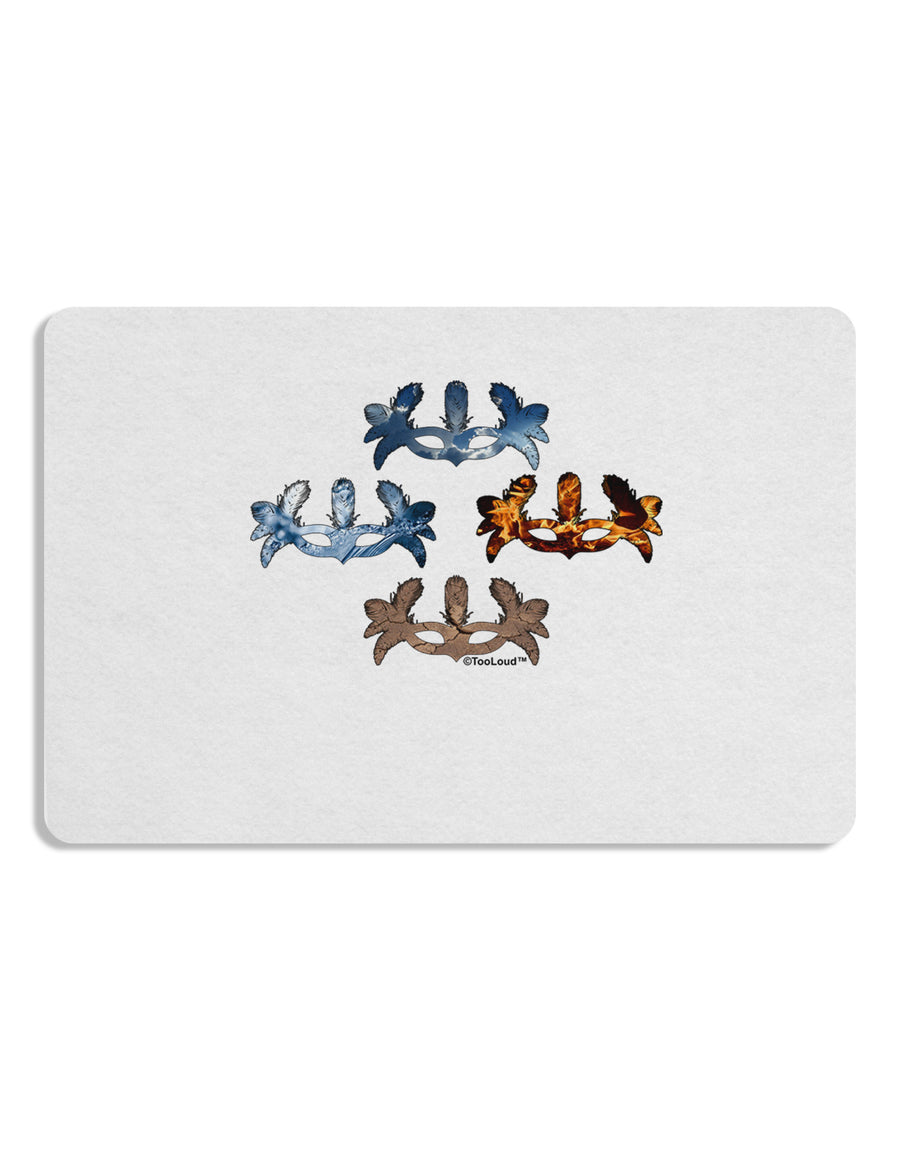 Four Elemental Masquerade Masks Placemat by TooLoud Set of 4 Placemats-Placemat-TooLoud-White-Davson Sales