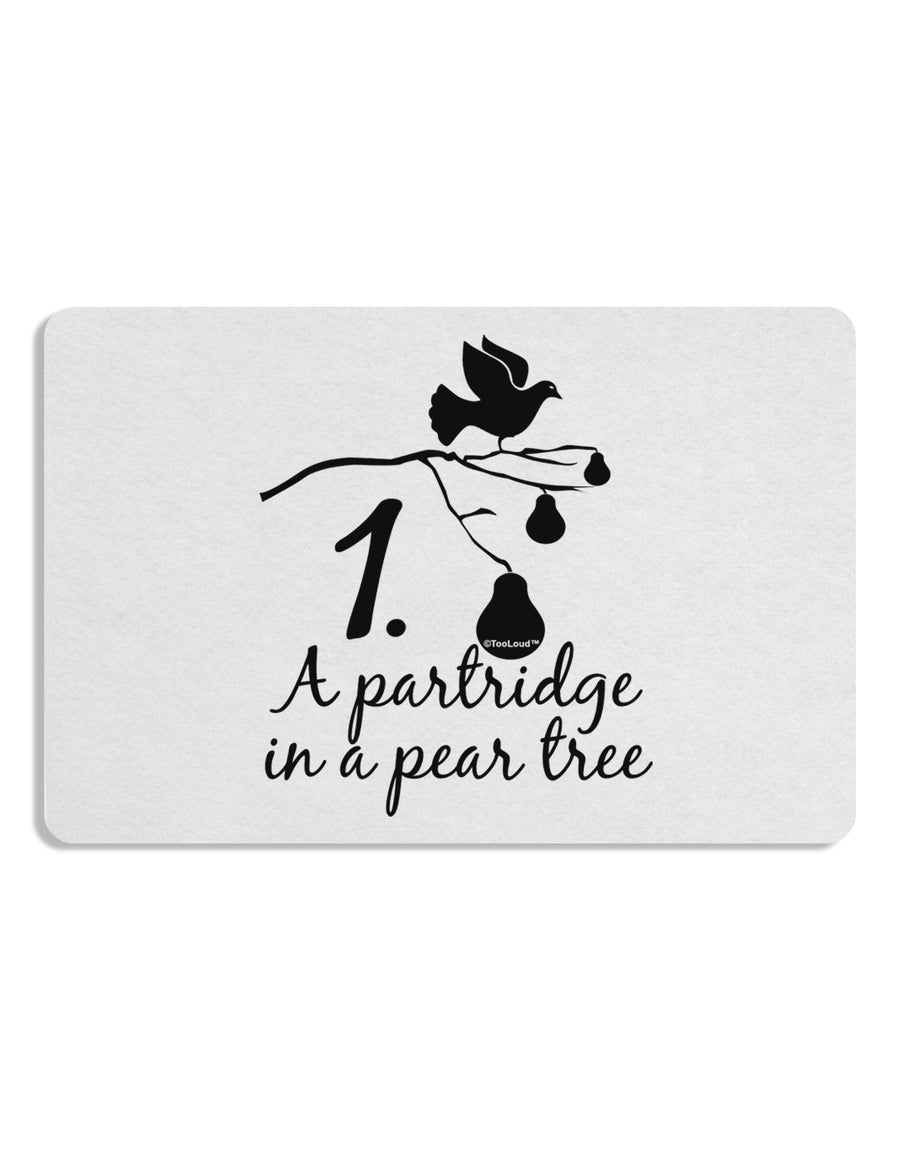 Partridge In A Pear Tree Text Placemat Set of 4 Placemats-Placemat-TooLoud-White-Davson Sales