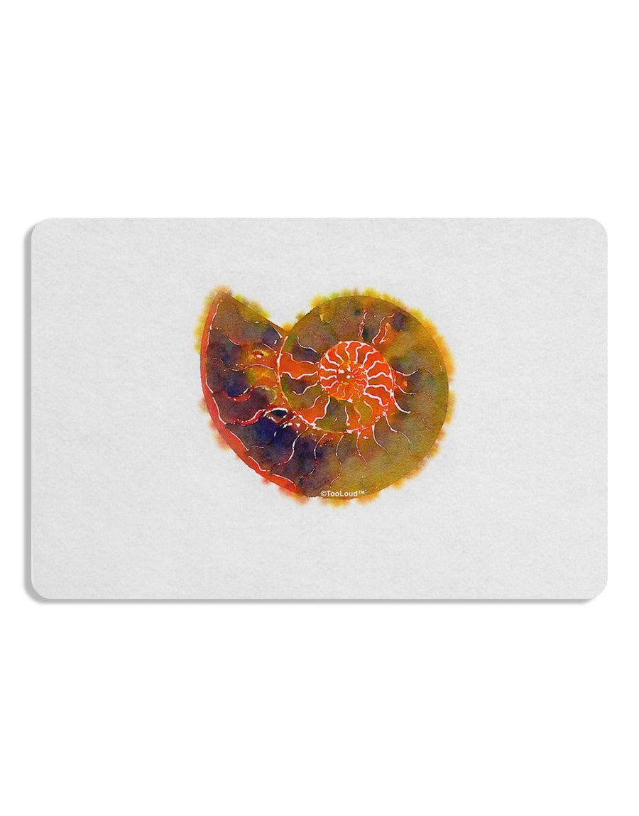 Nautilus Fossil Watercolor Placemat Set of 4 Placemats-Placemat-TooLoud-White-Davson Sales