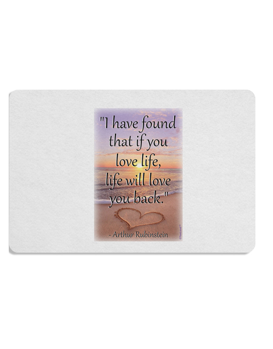 Life Will Love You Back Placemat by TooLoud Set of 4 Placemats-Placemat-TooLoud-White-Davson Sales