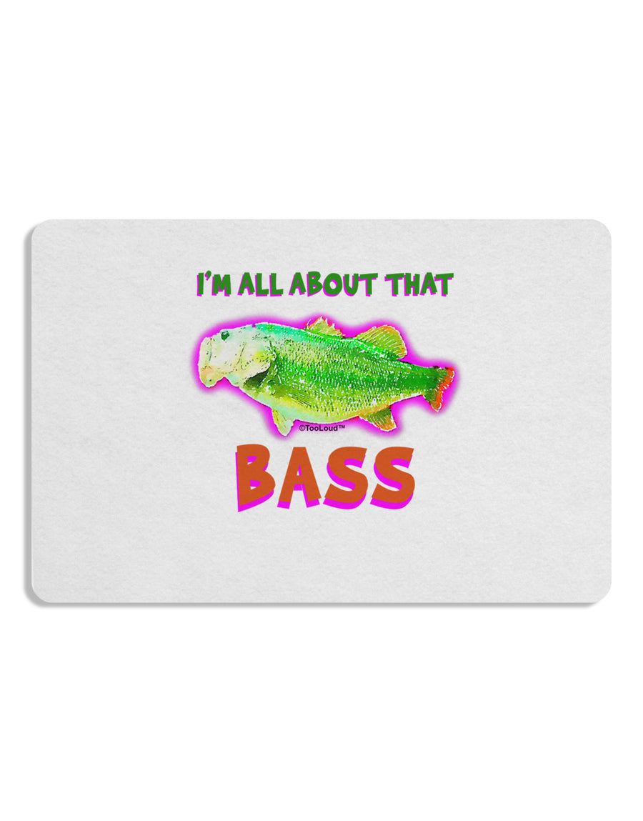 All About That Bass Fish Watercolor Placemat Set of 4 Placemats-Placemat-TooLoud-White-Davson Sales