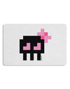 Retro 8-Bit Skull with Pink Bow Placemat Set of 4 Placemats-Placemat-TooLoud-White-Davson Sales