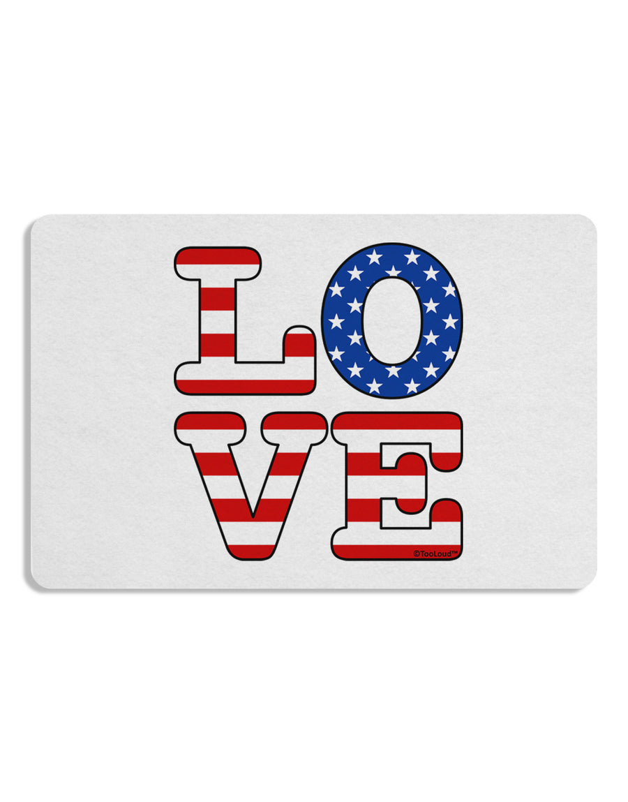 American Love Design Placemat by TooLoud Set of 4 Placemats-Placemat-TooLoud-White-Davson Sales