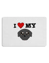 I Heart My - Cute Pug Dog - Black Placemat by TooLoud Set of 4 Placemats-Placemat-TooLoud-White-Davson Sales