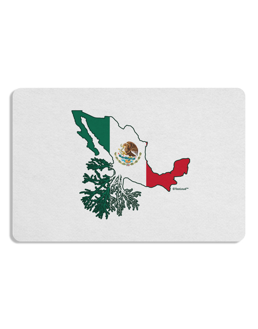 Mexican Roots - Mexico Outline Mexican Flag Placemat by TooLoud Set of 4 Placemats-Placemat-TooLoud-White-Davson Sales