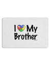 I Heart My Brother - Autism Awareness Placemat by TooLoud Set of 4 Placemats-Placemat-TooLoud-White-Davson Sales