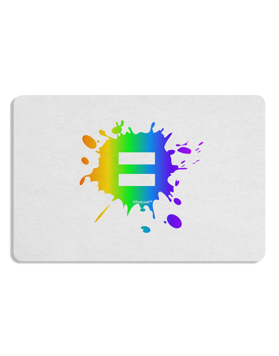 Equal Rainbow Paint Splatter Placemat by TooLoud Set of 4 Placemats-Placemat-TooLoud-White-Davson Sales