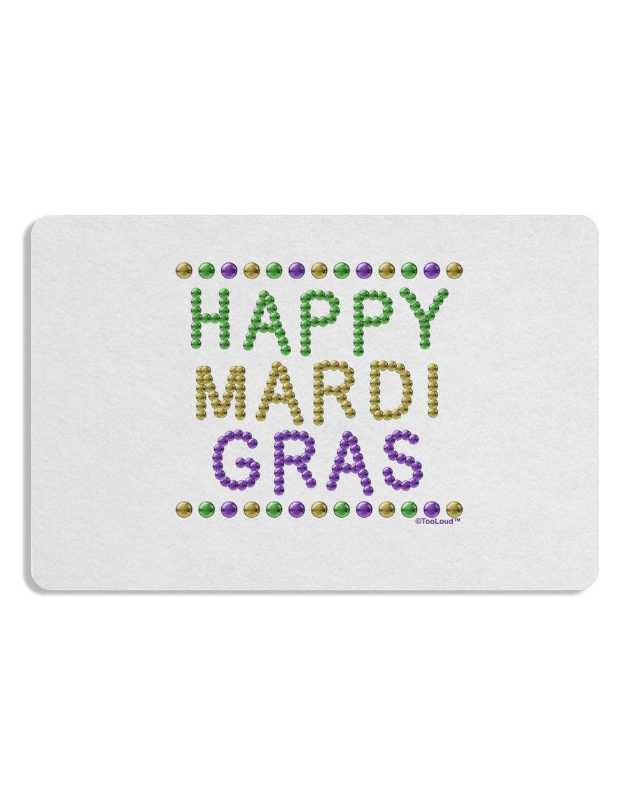 Happy Mardi Gras Beads Placemat Set of 4 Placemats-Placemat-TooLoud-White-Davson Sales