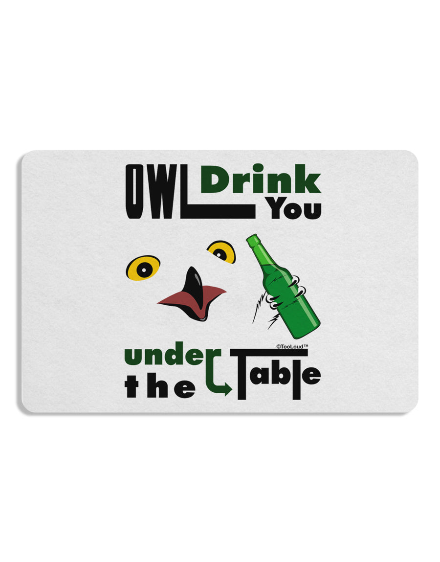 Owl Drink You Under the Table Placemat Set of 4 Placemats-Placemat-TooLoud-White-Davson Sales