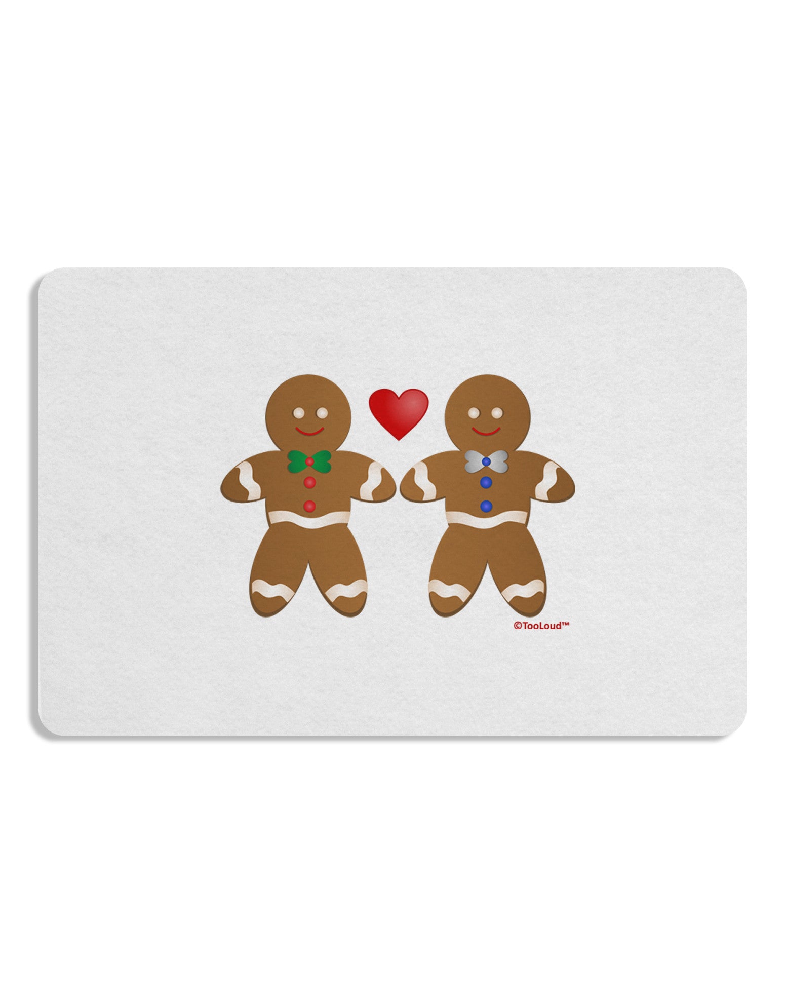 Gingerbread Man Couple 12 x 18 Placemat by TooLoud Set of 4 Placemats-Placemat-TooLoud-White-Davson Sales