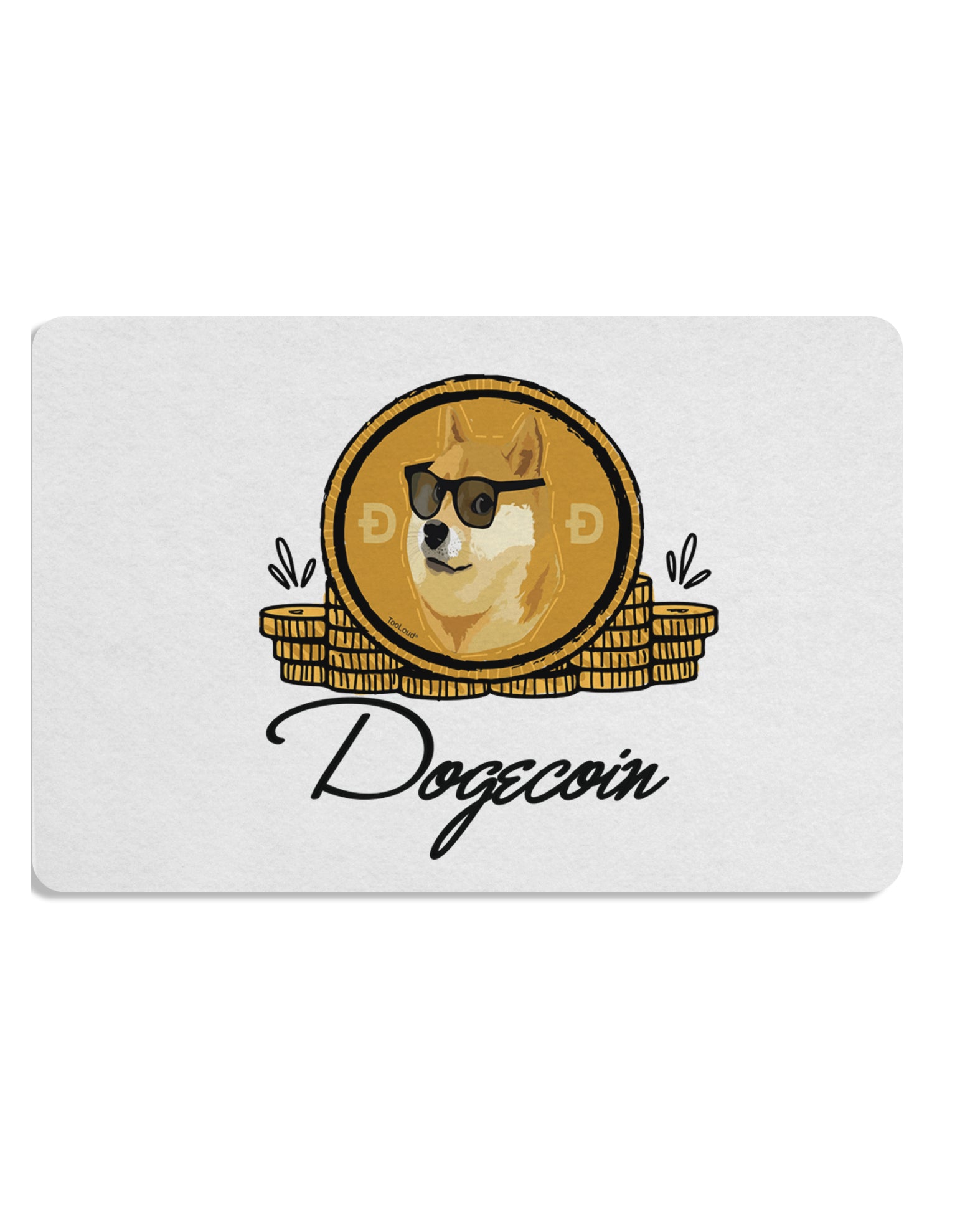 TooLoud Doge Coins Placemat Set of 4 Placemats Multi-pack-Placemat-TooLoud-Davson Sales