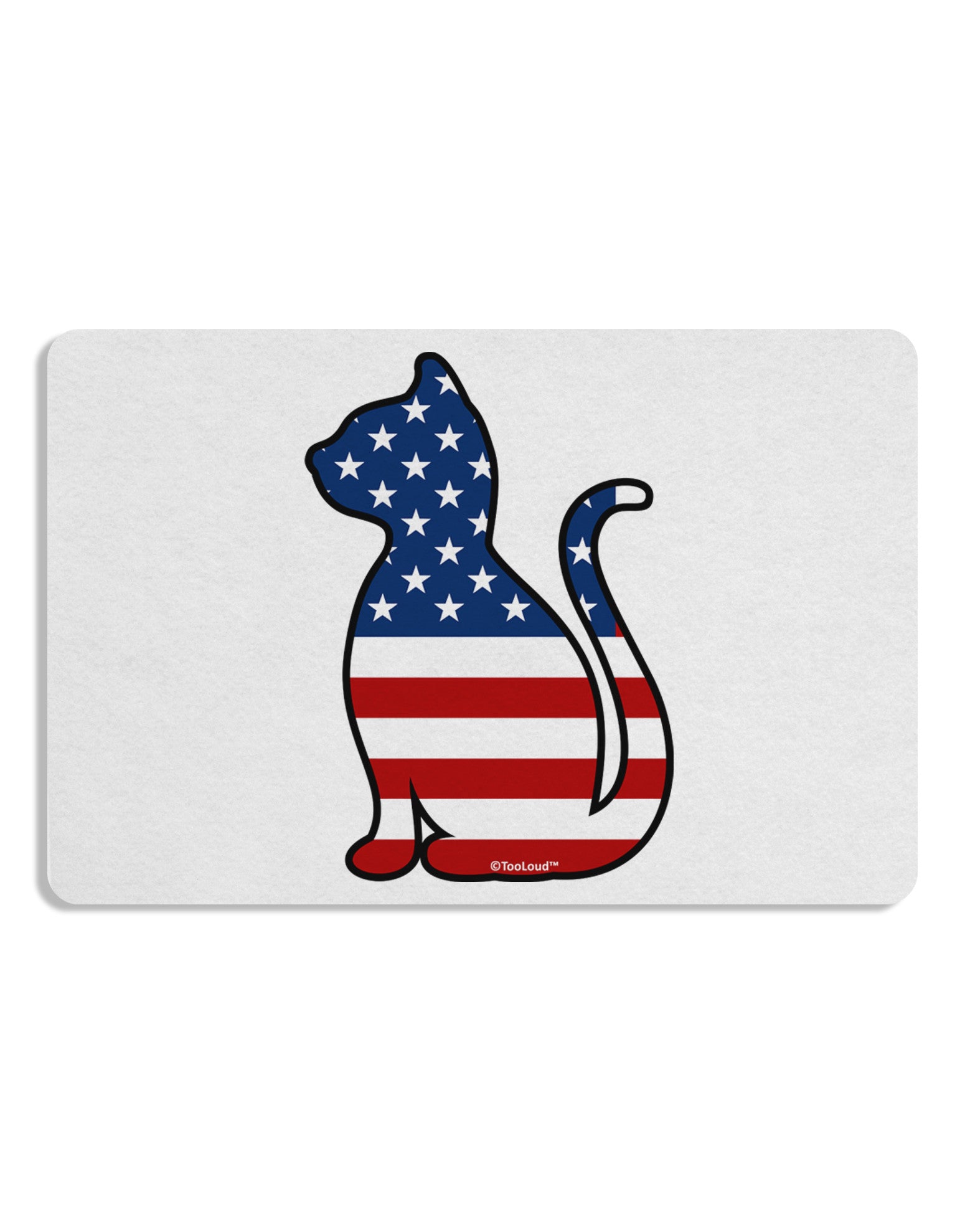 Patriotic Cat Design Placemat by TooLoud Set of 4 Placemats-Placemat-TooLoud-White-Davson Sales