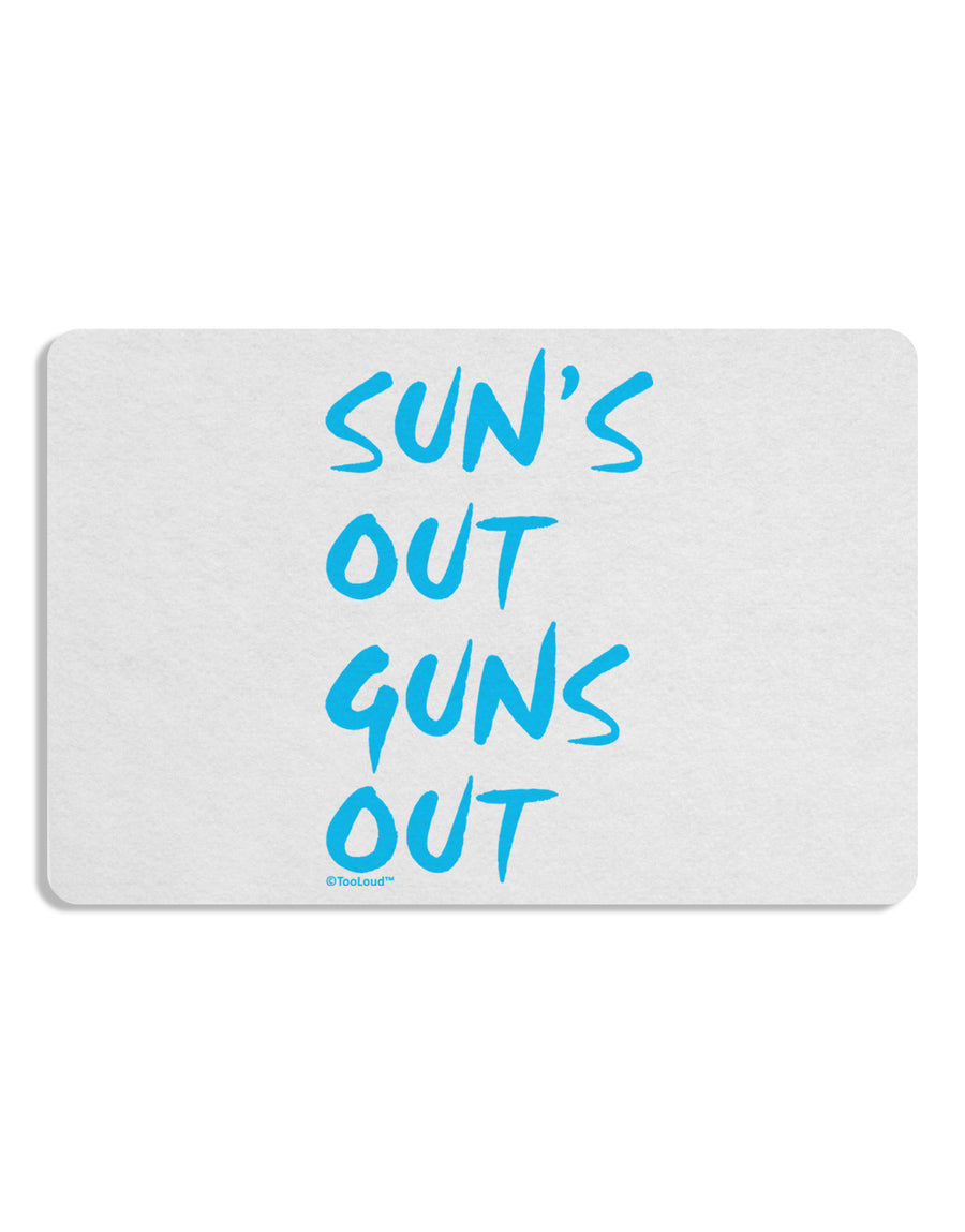 Suns Out Guns Out - Blue Placemat Set of 4 Placemats-Placemat-TooLoud-White-Davson Sales