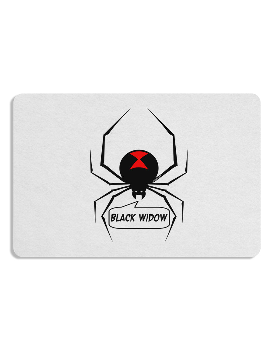 Black Widow Spider Design - Text 12 x 18 Placemat Set of 4 Placemats-Placemat-TooLoud-White-Davson Sales