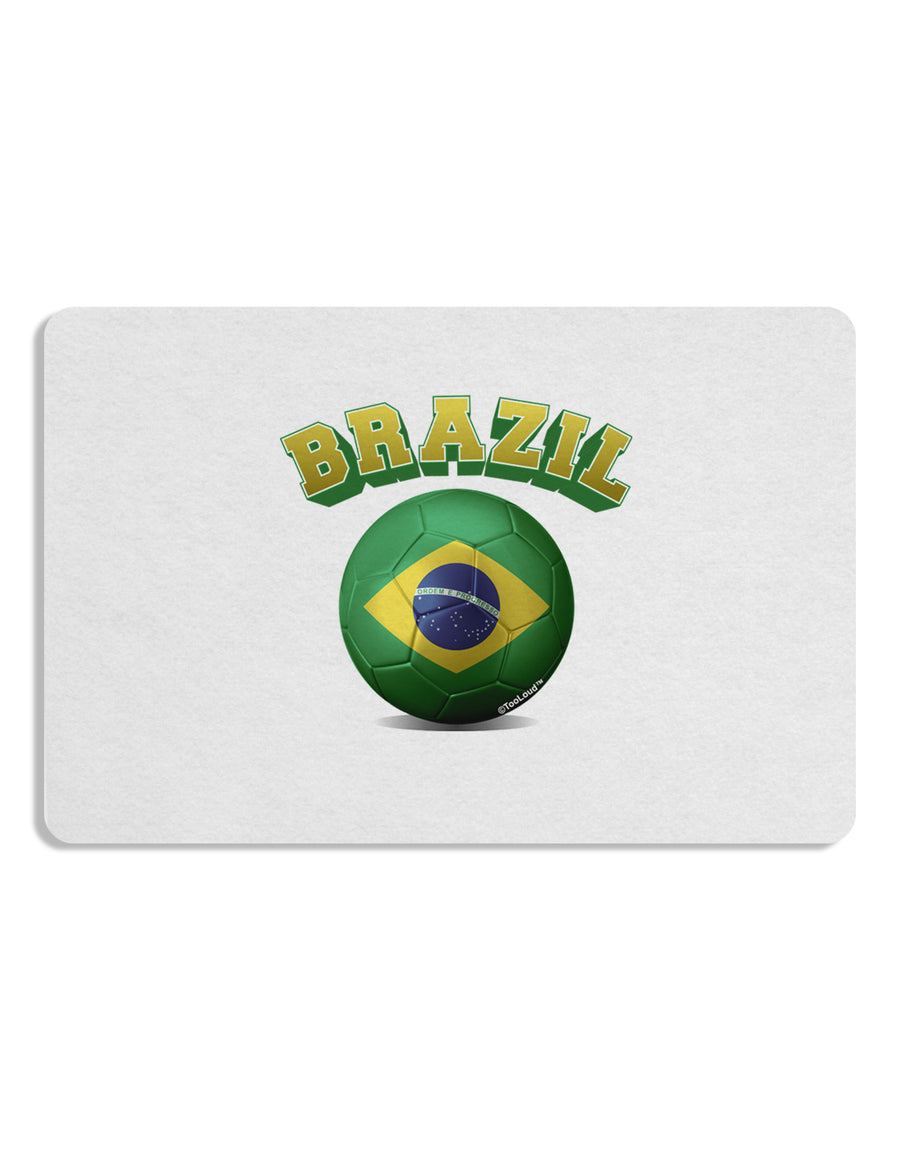 Soccer Ball Flag - Brazil Placemat Set of 4 Placemats-Placemat-TooLoud-White-Davson Sales