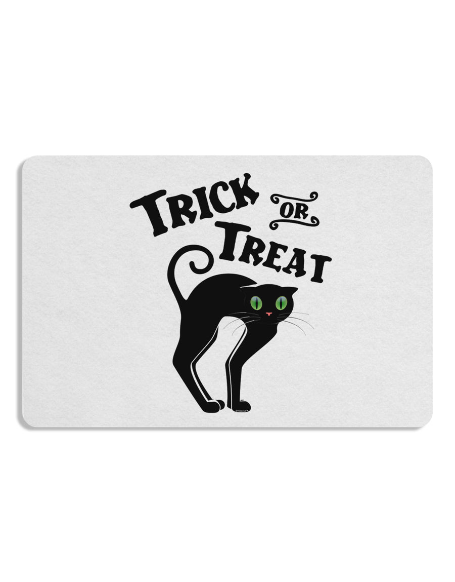 Trick or Treat Cute Black Cat Halloween 12 x 18 Placemat Set of 4 Placemats-Placemat-TooLoud-White-Davson Sales