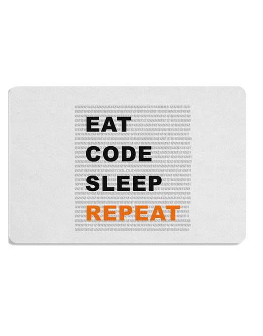 Eat Sleep Code Repeat Placemat by TooLoud Set of 4 Placemats-Placemat-TooLoud-White-Davson Sales