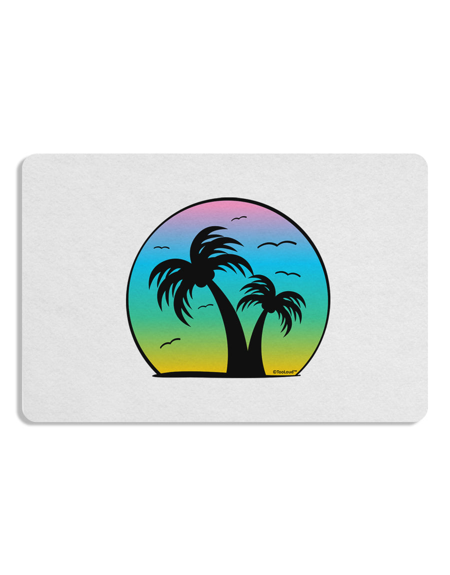 Palm Trees Silhouette - Beach Sunset Design Placemat Set of 4 Placemats-Placemat-TooLoud-White-Davson Sales