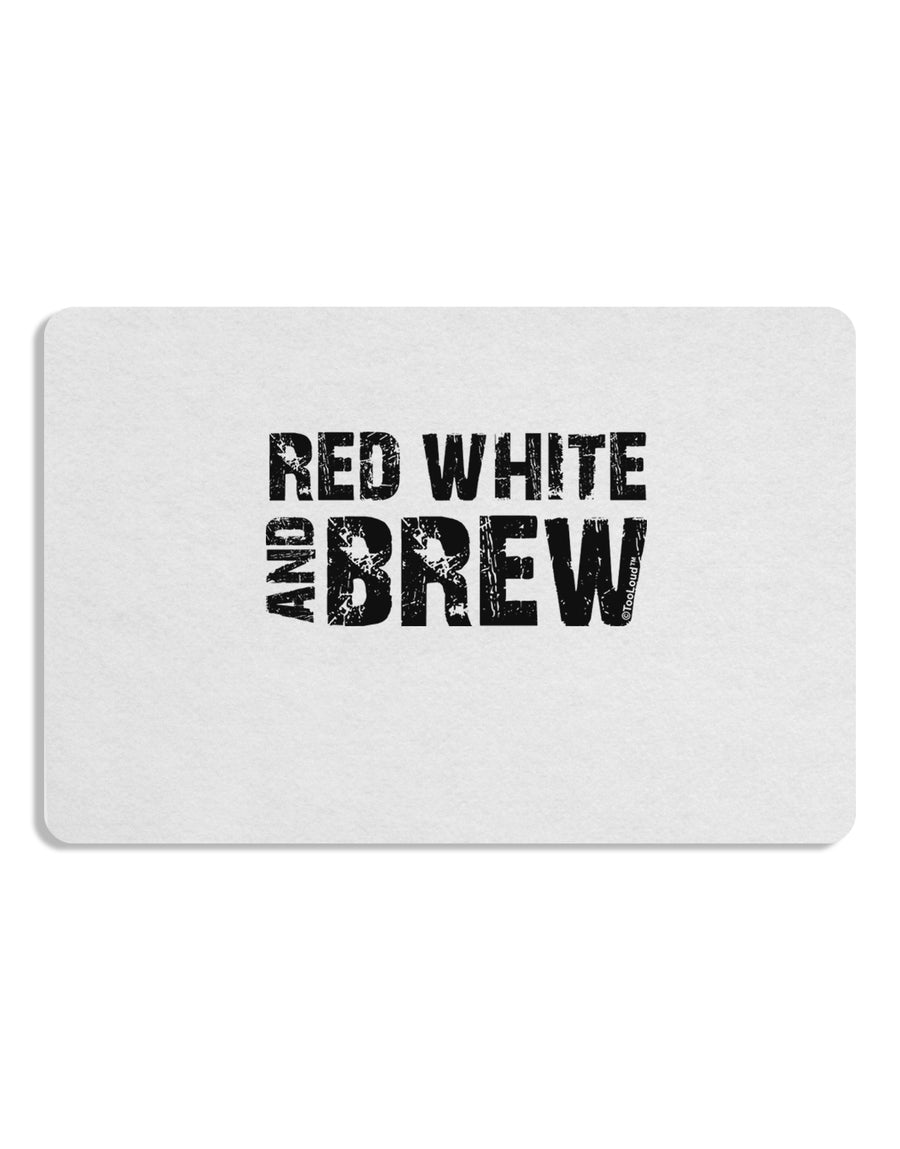 Red White and Brew Placemat by TooLoud Set of 4 Placemats-Placemat-TooLoud-White-Davson Sales