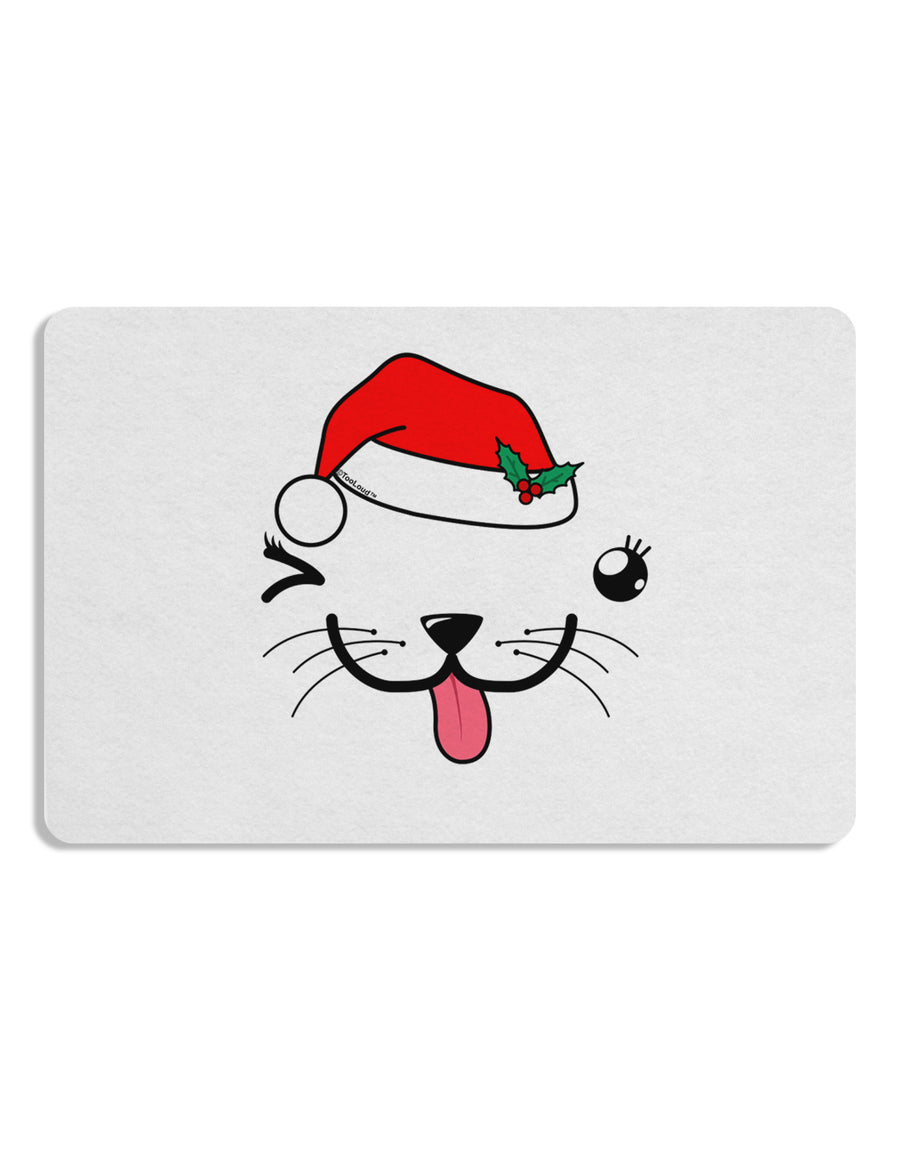 Kyu-T Face Puppina Santa Girl Dog 12 x 18 Placemat Set of 4 Placemats-Placemat-TooLoud-White-Davson Sales