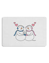 Cute Snowman and Snowwoman Couple 12 x 18 Placemat by TooLoud Set of 4 Placemats-Placemat-TooLoud-White-Davson Sales