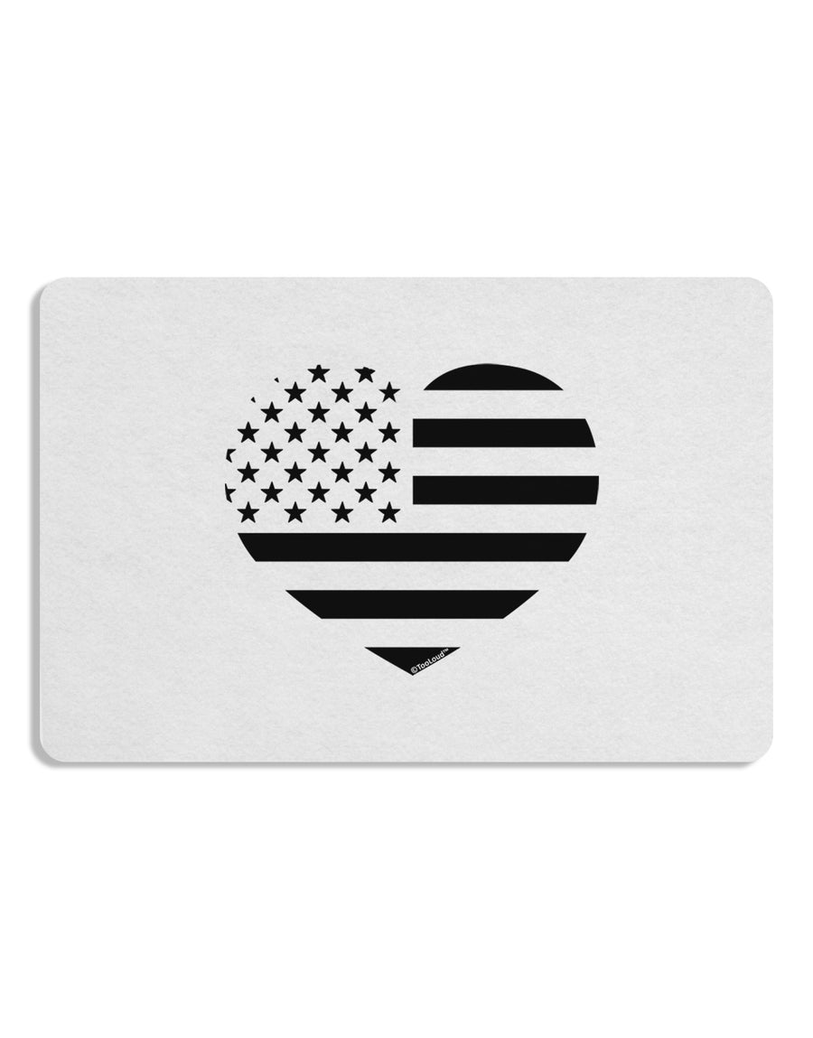 American Flag Heart Design - Stamp Style Placemat by TooLoud Set of 4 Placemats-Placemat-TooLoud-White-Davson Sales