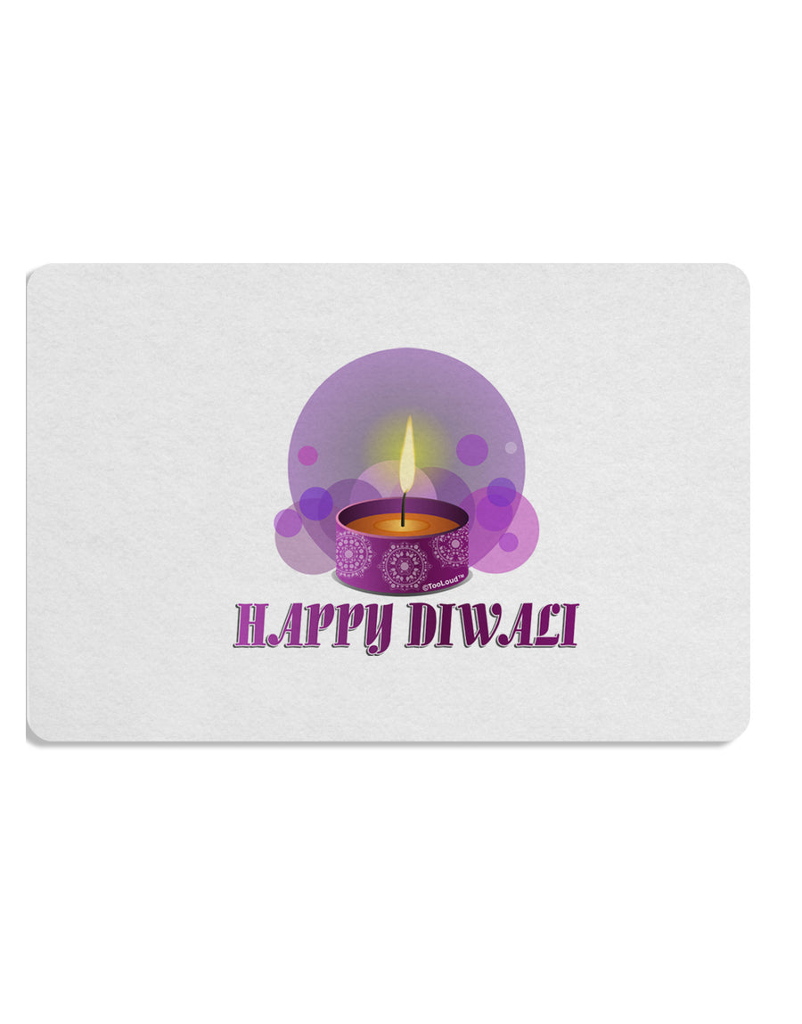 Happy Diwali Purple Candle Placemat by TooLoud Set of 4 Placemats-Placemat-TooLoud-White-Davson Sales