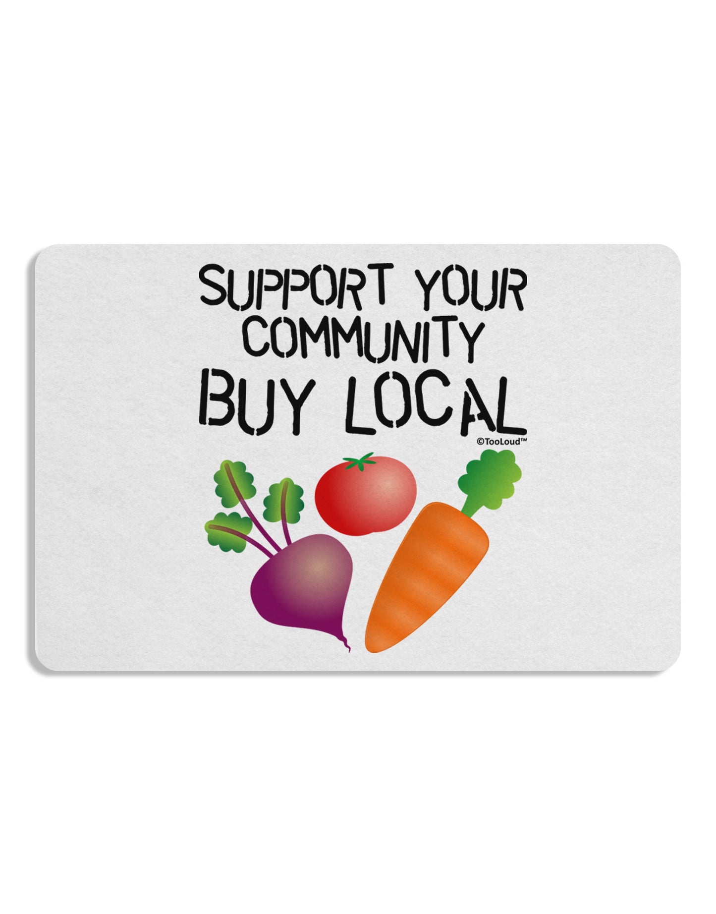 Support Your Community - Buy Local Placemat Set of 4 Placemats-Placemat-TooLoud-White-Davson Sales