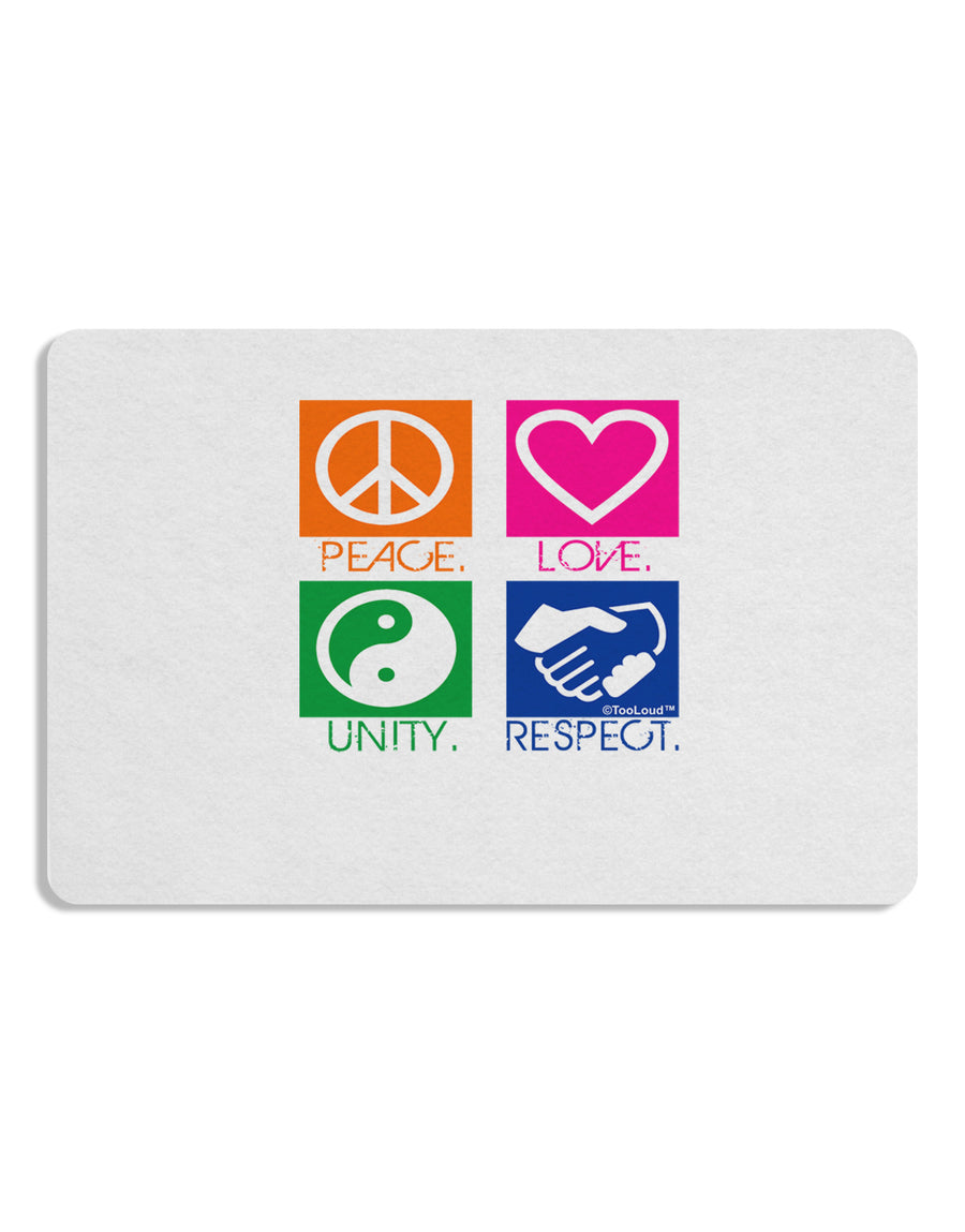 PLUR Squares Color Placemat Set of 4 Placemats-Placemat-TooLoud-White-Davson Sales