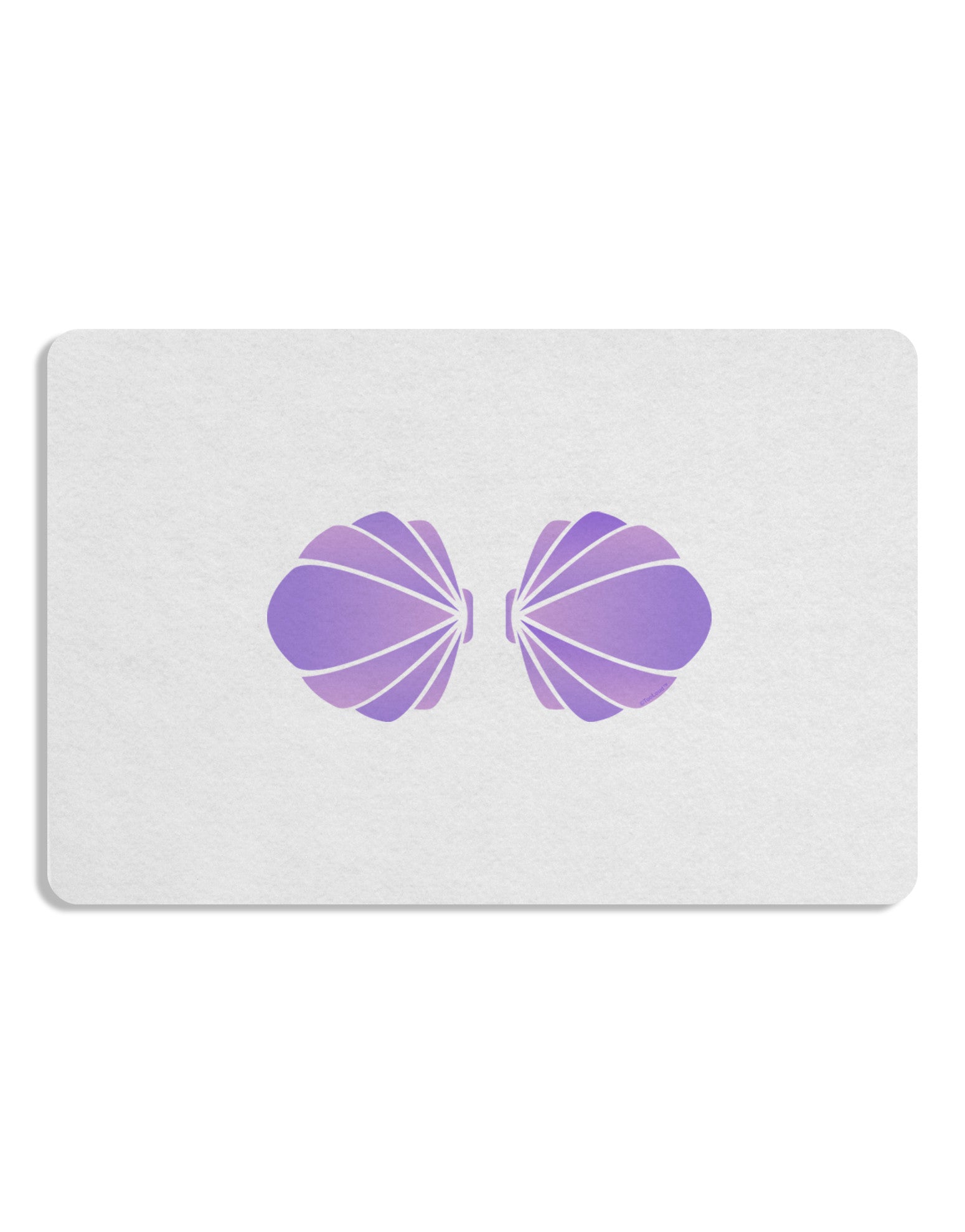 Easy Mermaid Costume Purple Shells - Halloween 12 x 18 Placemat Set of 4 Placemats-Placemat-TooLoud-White-Davson Sales