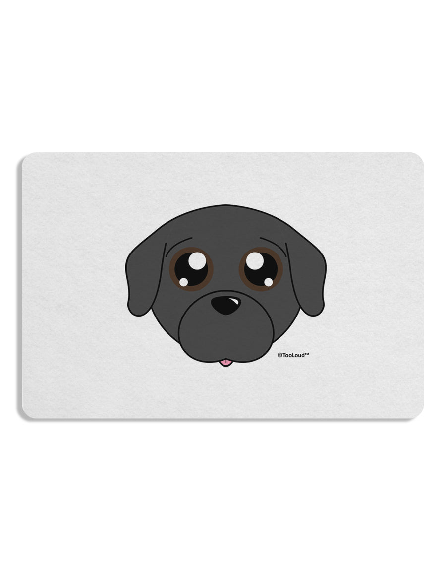 Cute Pug Dog - Black Placemat by TooLoud Set of 4 Placemats-Placemat-TooLoud-White-Davson Sales