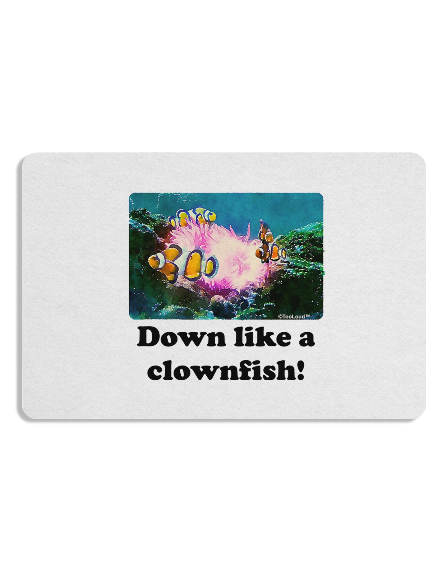 Down Like A Clownfish Placemat Set of 4 Placemats-Placemat-TooLoud-White-Davson Sales