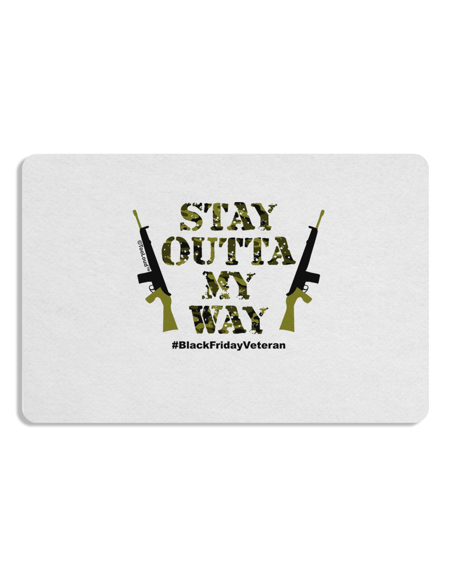 Black Friday Vet - Outta My Way Placemat Set of 4 Placemats-Placemat-TooLoud-White-Davson Sales
