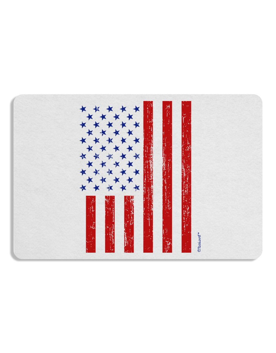 Red and Blue Stamp Style American Flag - Distressed Placemat by TooLoud Set of 4 Placemats-Placemat-TooLoud-White-Davson Sales