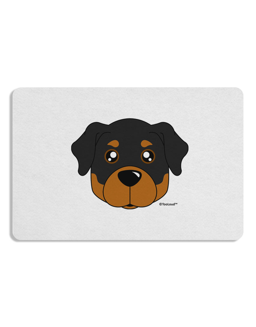 Cute Rottweiler Dog Placemat by TooLoud Set of 4 Placemats-Placemat-TooLoud-White-Davson Sales